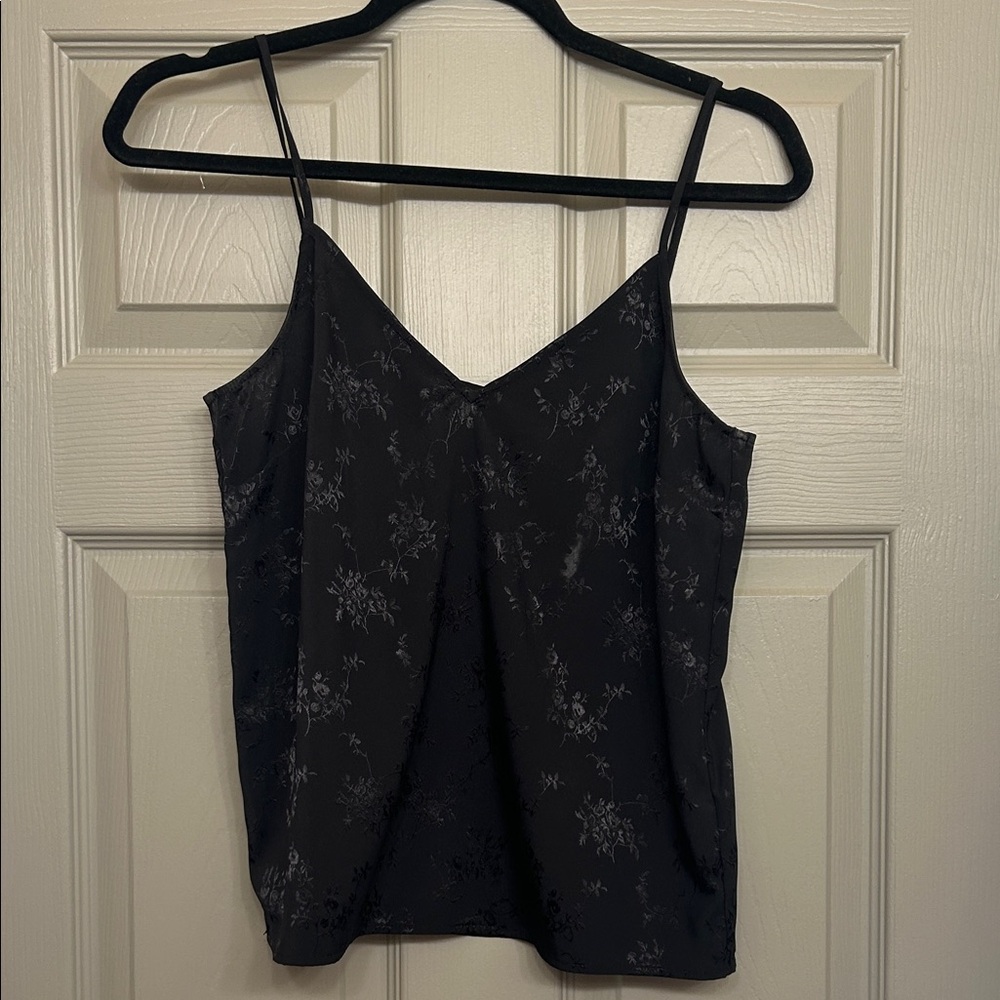 H&M Black Floral Camisole Top